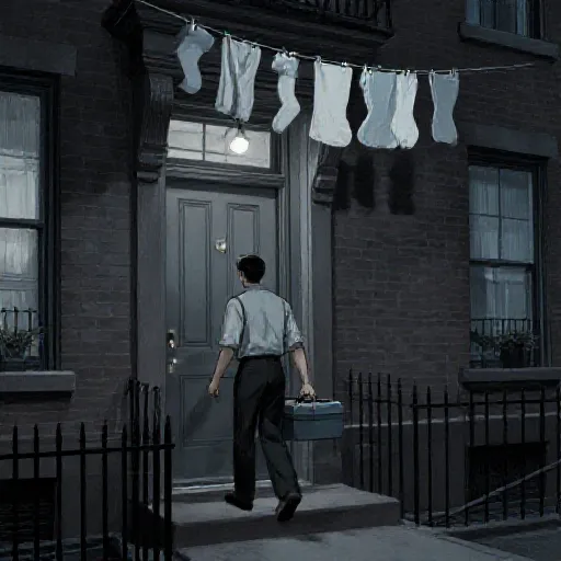 The Handyman Cometh - Albert DeSalvo (Boston Strangler) illustrated in 1960s Boston noir illustration style