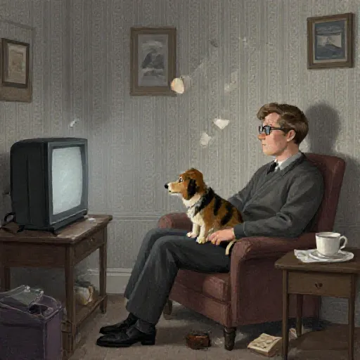 Dennis Didn't Want to Be Alone - Dennis Nilsen illustrated in Gloomy British watercolor, grey skies and terrace houses style