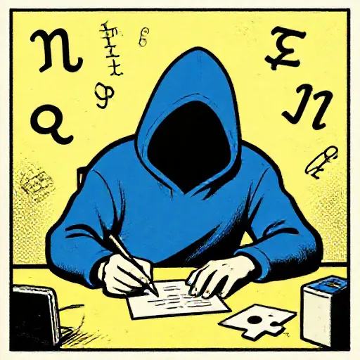 The Puzzle Man - The Zodiac Killer illustrated in 1960s newspaper comic strip style
